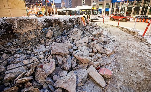 JOHN WOODS / FREE PRESS
Portage and Main barricades are being demolished Tuesday, December 10, 2024. 

Reporter: ?