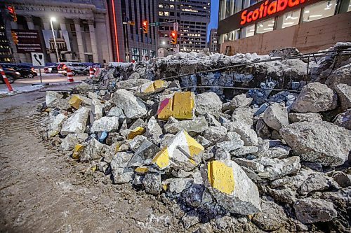 JOHN WOODS / FREE PRESS
Portage and Main barricades are being demolished Tuesday, December 10, 2024. 

Reporter: ?