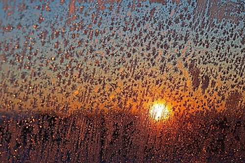 12122024
The rising sun illuminates intricate frost patterns on a car window in the wheat city on Thursday morning.    (Tim Smith/The Brandon Sun)