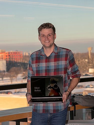 BROOK JONES/FREE PRESS
Ben Myers is the co-founder of Robin which is an AI-based platform were users can text questions and get event-and-organization-based answers. The Winnipeg resident who is part of the North Forge Founders Program was pictured holding his Apple MacBook with the program Meet Robin featured on the display screen while he was at the Smartpark Innovation Hub at the University of Manitoba's Fort Garry campus in Winnipeg, Man., Thursday, Dec. 12, 2024.