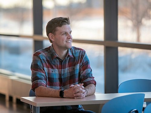 BROOK JONES/FREE PRESS
Ben Myers is the co-founder of Robin which is an AI-based platform were users can text questions and get event-and-organization-based answers. The Winnipeg resident who is part of the North Forge Founders Program was pictured at the Smartpark Innocation Hub at the University of Manitoba's Fort Garry campus in Winnipeg, Man., Thursday, Dec. 12, 2024.