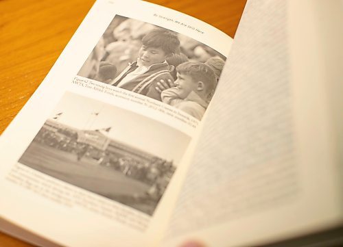 BROOK JONES/FREE PRESS
The University of Manitoba Press has published a first of its kind book on the experiences and resilency of students who attended residential schools in the North. Crystal Gail Fraser who is an associate professor in history and native studies at the University of Alberta in Edmonton, Alta., wrote the book By Strength We Are Still Here. A copy of the book was photographed in the lobby of the Hilton Winnipeg Airport Suites in Winnipeg, Man., Thursday, Dec. 12, 2024.