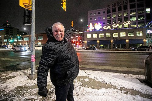 MIKAELA MACKENZIE / FREE PRESS
	
MMF president David Chartrand lights up the MMF building at 200 Main Street on Thursday, Dec. 5, 2024. 

Winnipeg Free Press 2024