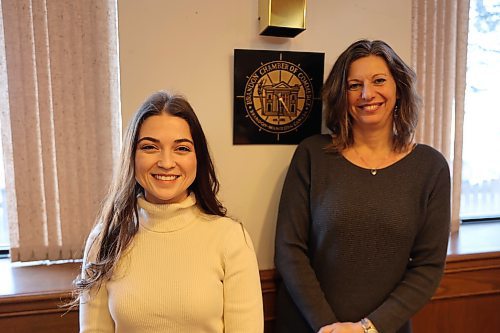 Brandon Chamber of Commerce general manager Olivia Boyce and president Lois Ruston (Abiola Odutola/The Brandon Sun)