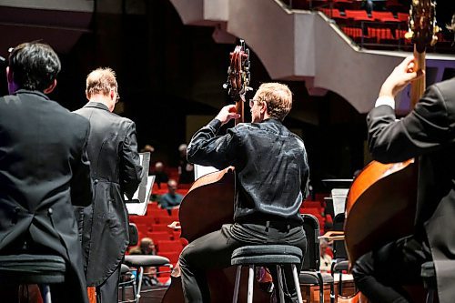 MIKE SUDOMA / FREE PRESS
Daniel Perry preps his instrument onstage for a 730pm Winnipeg Symphony Orchestra performance Saturday evening 
Nov 30, 2024




