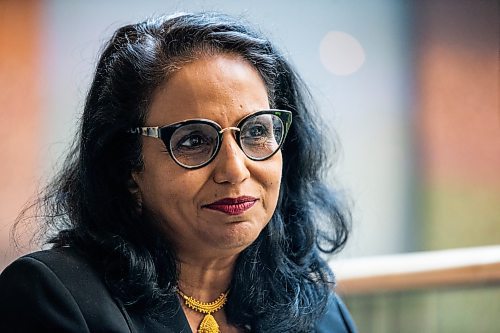 MIKAELA MACKENZIE / WINNIPEG FREE PRESS

Dr. Sri Navaratnam, president and CEO of CancerCare Manitoba, speaks with the Free Press after the announcement of a 27 million dollar donation from the Paul Albrechtsen Foundation at CancerCare Manitoba on Wednesday, May 31, 2023. For Malak story.
Winnipeg Free Press 2023