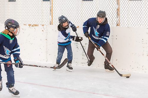 MIKE DEAL / FREE PRESS
Mayor Scott Gillingham tries to keep a puck away from Matthew, 9, on one of the rinks at the Corydon Community Centre &#x2013; Sir John Franklin site (1 Sir John Franklin Rd.) after announcing that thirteen City-owned community centres will receive funding for renovations through the City of Winnipeg&#x2019;s Community Centre Renovation Grant Program (CCRGP).
Standup
241217 - Tuesday, December 17, 2024.