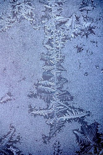 Frost patterns decorate a porch window pane on 15th Street following overnight temperatures that dipped below -20 C this week. But the temperature is set to rise overnight with a forecast of -9 C by 8 a.m. Friday morning in Brandon, and a high of -2 C, with a further high of 2 C on Saturday. (Matt Goerzen/The Brandon Sun)