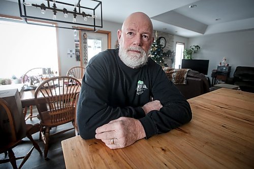 JOHN WOODS / FREE PRESS
Mervin Friesen, a Niverville resident whose mum has been waiting in Morris General Hospital for a personal care home (PCH) bed for four months, is photographed in his home Tuesday, December 17, 2024. Rural care homes often face a lack of capacity - either short beds, short staff or both.

Reporter: gabby