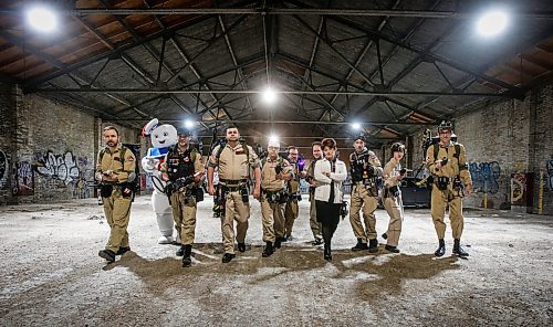 JOHN WOODS / FREE PRESS
Members of the Winnipeg Ghostbusters, an officially licensed fan club, are photographed in the Exchange District Tuesday, December 17, 2024. The group has raised thousands of dollars for local charities including Children&#x573; Hospital Foundation and Cancercare.
Reporter: gabby