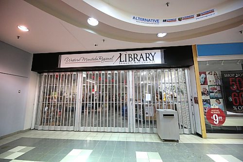 The satellite location for the Western Manitoba Regional Library at the Shoppers Mall in Brandon, seen here on Wednesday afternoon, has been closed following a Monday morning incident that brought Brandon Fire And Emergency Services and prompted the mall to be evacuated that day. (Matt Goerzen/The Brandon Sun)