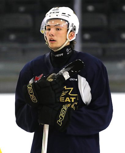 The loss of star forward Roger McQueen, shown at a practice earlier this season, has set the Brandon Wheat Kings back but not entirely derailed their season. (Perry Bergson/The Brandon Sun)
Dec. 20, 2024
