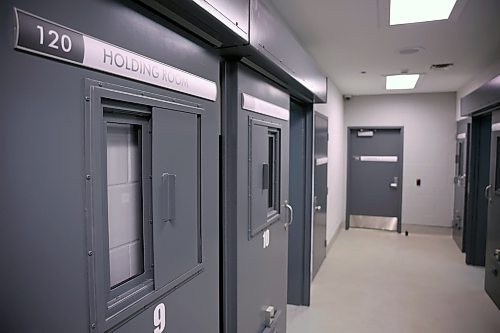 19122024
Some of the new detention cells at the Brandon Police Service headquarters in Brandon. Construction on the new holding cell area began in 2022 and BPS began using the area in October.
(Tim Smith/The Brandon Sun)