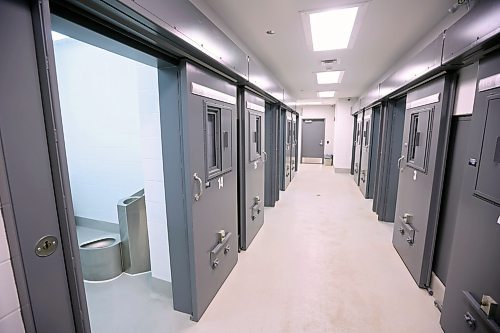 19122024
The new detention cells at the Brandon Police Service headquarters in Brandon. Construction on the new holding cell area began in 2022 and BPS began using the area in October.
(Tim Smith/The Brandon Sun)