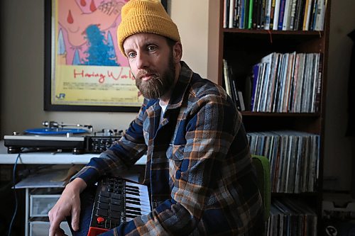 RUTH BONNEVILLE / FREE PRESS
ENT - Tyler Sneesby
Feature portrait of Tyler Sneesby, AKA DJ Hunnicutt, in his home studio Friday.
For story on Tyler Sneesby, AKA DJ Hunnicutt and his 50th birthday party at CCFM Dec 30th. Sneesby has been a fixture in the local dj scene (even after going legally blind) for decades.
Conrad Sweatman - reporter
Dec 20th, 2024