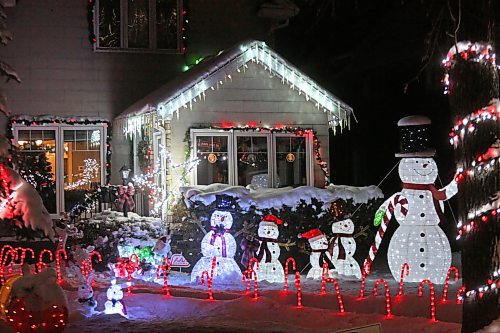 A home in the 300 block of 16th Street provides a bright and fun Christmas display. (Matt Goerzen/The Brandon Sun)