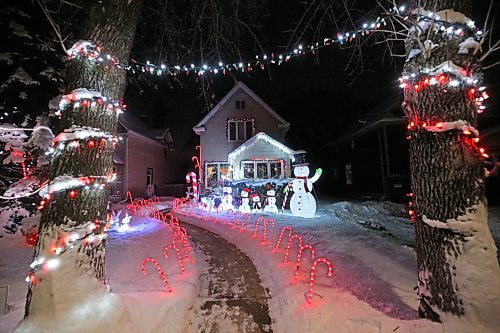 A home in the 300 block of 16th Street provides a bright and fun Christmas display. (Matt Goerzen/The Brandon Sun)