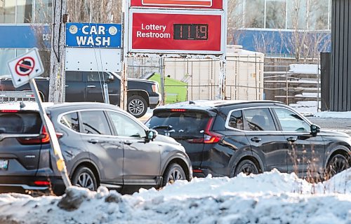 JOHN WOODS / FREE PRESS
Drivers line up for lower priced gas at a station on Waverley Street Tuesday, December 24, 2024. Provincial gas taxes will be applied again in the new year.

Reporter: ?