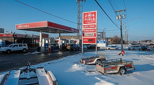 JOHN WOODS / FREE PRESS
Drivers line up for lower priced gas at a station on Waverley Street Tuesday, December 24, 2024. Provincial gas taxes will be applied again in the new year.

Reporter: ?