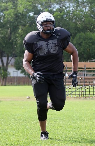 Vincent Massey Vikings defensive lineman Newman Chikwado has committed to the University of Manitoba Bisons for the 2025 Canada West football season. (Thomas Friesen/The Brandon Sun)