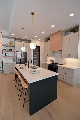 Todd Lewys / Free Press
Stunning yet practical, the island kitchen is the perfect staging point for dinner parties.