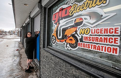 JOHN WOODS / FREE PRESS
LeeHee Hasid, manager of Scooter City on Main Street, is photographed as she lowers the shutters at the store Tuesday, January 28, 2025.
Reporter: tyler