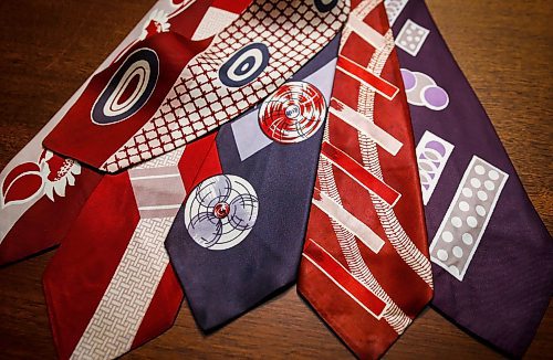 JOHN WOODS / FREE PRESS
Paul Rempel, who collects ties from the 1940s, shows some of his collection at his home Tuesday, January 28, 2025.
Reporter: dave