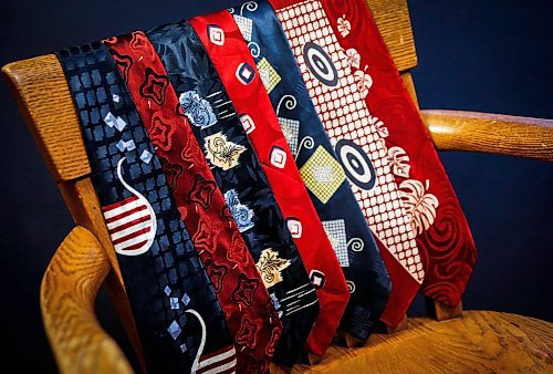 JOHN WOODS / FREE PRESS
Paul Rempel, who collects ties from the 1940s, shows some of his collection at his home Tuesday, January 28, 2025.
Reporter: dave