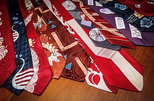 JOHN WOODS / FREE PRESS
Paul Rempel, who collects ties from the 1940s, shows some of his collection at his home Tuesday, January 28, 2025.
Reporter: dave