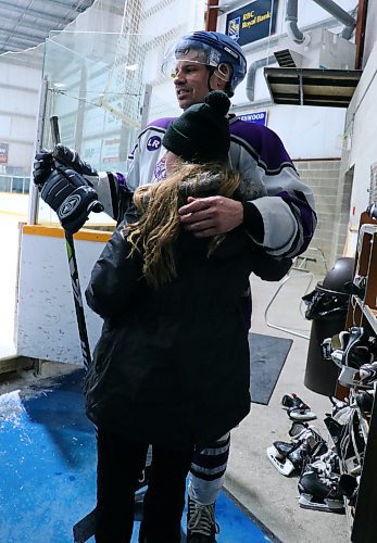 Robertson will have to settle for post-game hugs this year, rather than a post-season run. (Matt Packwood/The Brandon Sun)