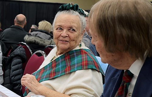 It's time for bagpipers to take the stage at the Scotland pavillion at Victoria Inn during the multicultural festival in Brandon on Friday. (Connor McDowell/Brandon Sun)
