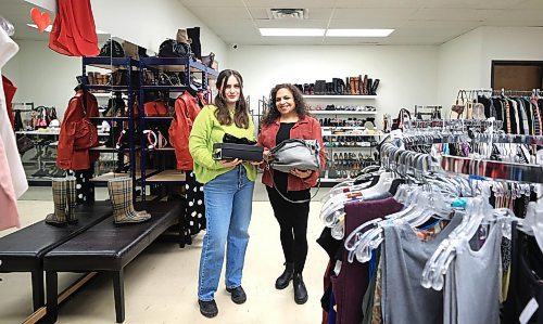 RUTH BONNEVILLE / FREE PRESS

 VOLUNTEERS

Photo of  Aviva Tabac (pink jacket) community engagement manager at Kavod, a new thrift store on Notre Dame with her sales personal, Noa Kaufman both holding  some pre-owned merchandise they are selling from the store Wednesday.


Story: Aviva Tabac (she/her), community engagement manager at Kavod, a new thrift store on Notre Dame.  

This is for my Feb. 10 volunteers column.

See story by Aaron

Feb 5th, 2025