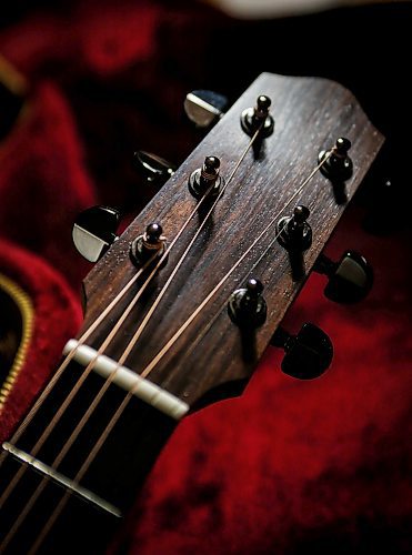 JOHN WOODS / FREE PRESS
One of Phil Campbell-Enns’ guitars is photographed in his basement workshop Tuesday, February 11, 2025. Campbell-Enns, a pastor at Home Street Mennonite Church, side hustle is building acoustic guitars in his basement workshop.
Reporter: dave