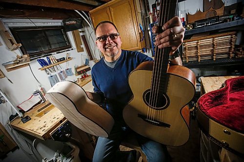 JOHN WOODS / FREE PRESS
Home Street Mennonite Church pastor Phil Campbell-Enns has been handcrafting acoustic guitars in his spare time for more than 25 years.