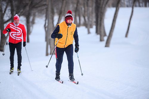 MIKE SUDOMA / FREE PRESS
Special Olympian and Sports Manitoba Hall of Fame inductee, Brita Hall (right) and her coach Chris Roe (left) during practice Thursday afternoon at the Windsor Park Nordic Club
February 13, 2024