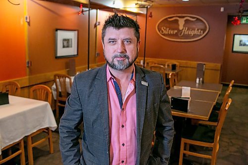 BROOK JONES/FREE PRESS
Tony Siwicki, 48, chair of the Manitoba Restaurant & Foodservices Association and owner of Silver Heights Restaurant, is pictured inside the restaurant at 2169 Portage Ave. in Winnipeg, Man., Friday, Feb. 14, 2025.