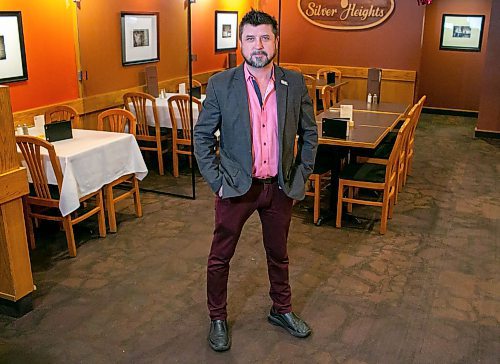 BROOK JONES/FREE PRESS
Tony Siwicki, 48, chair of the Manitoba Restaurant & Foodservices Association and owner of Silver Heights Restaurant, is pictured inside the restaurant at 2169 Portage Ave. in Winnipeg, Man., Friday, Feb. 14, 2025.