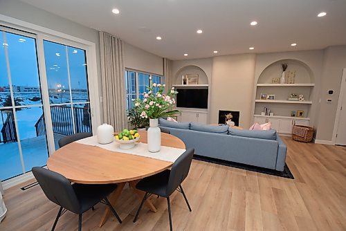Todd Lewys / Free Press
An entertainer’s delight, the spacious dining area overlooks the gorgeous great room, and is set next to an oversized patio door connecting to a big backyard deck.