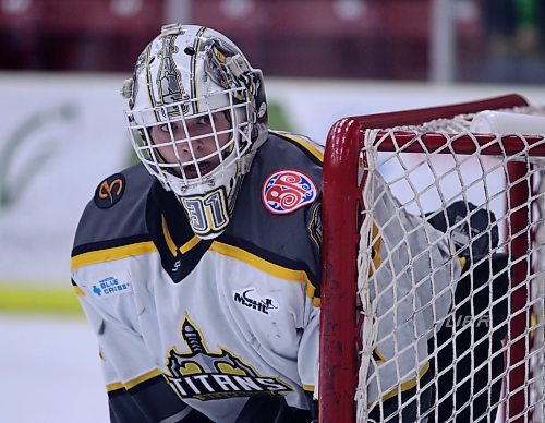 Mason Lobreau of the Neepawa Titans is in his final season of protecting the crease as a junior hockey player. (Matt Packwood/The Brandon Sun)