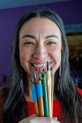 MIKE DEAL / FREE PRESS
Janet Murata a Japanese Canadian professional calligrapher who was a Maker-in-Residence with the Winnipeg Public Library in the fall of 2024.
Reporter: AV Kitching
250225 - Tuesday, February 25, 2025.