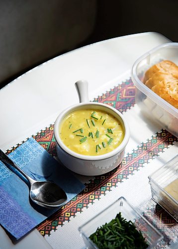 JESSICA LEE / WINNIPEG FREE PRESS

Soup for Dad aka Lamshaka, created by Marie Szport-Sedor is photographed along with bread, chives and butter at Szport-Sedor’s home on June 22, 2022.

Reporter: Eva Wasney



