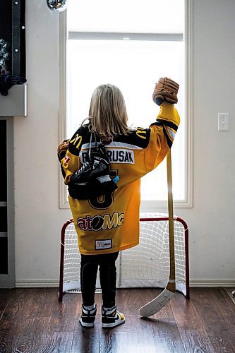 MIKAELA MACKENZIE / FREE PRESS
The boy who has been suspended from all hockey related activities in south Winnipeg by the South Winnipeg Hockey Association (due to his parents filing a defamation lawsuit against the association) in his home on Friday, March 14, 2025.
For Scott story.
Winnipeg Free Press 2025