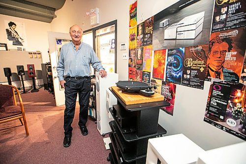 MIKAELA MACKENZIE / FREE PRESS
	

Dennis Penner, owner of American Hi-Fi, with Canadian company MartinLogan speakers in his audio store on Tuesday, March 18, 2025. 

For Malak story.
Winnipeg Free Press 2025