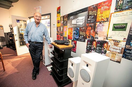 MIKAELA MACKENZIE / FREE PRESS
	

Dennis Penner, owner of American Hi-Fi, with Canadian company MartinLogan speakers in his audio store on Tuesday, March 18, 2025. 

For Malak story.
Winnipeg Free Press 2025