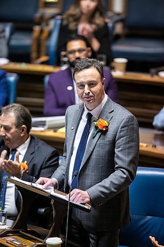 MIKAELA MACKENZIE / FREE PRESS
Finance minister Adrien Sala reads the budget speech in the legislative chamber at the Manitoba Legislative Building on Thursday, March 20, 2025.
For budget stories.
Winnipeg Free Press 2025