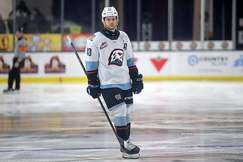 Ryder Thompson is graduating from the Portland Winterhawks after this season and heading to the NCAA to play with Miami (Ohio). He is shown during WHL action against the Brandon Wheat Kings at Westoba Place on Jan. 10. (Tim Smith/The Brandon Sun)