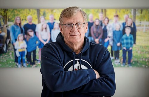 JOHN WOODS / WINNIPEG FREE PRESS
John Funk, who is awaiting heart surgery, is photographed with a family photo in his home in Niverville Monday, March 25, 2025. Funk was told that he needed bypass within four days after an angiogram in January, Funk has not received the surgeon, in-fact, he is still waiting to see a surgeon.

Reporter: chris