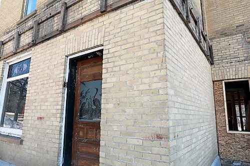 Friesen is keeping an etched glass door, and a stained-glass window as accents for the home when it is rebuilt. (Connor McDowell/Brandon Sun)