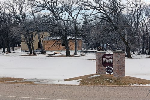 An abandoned home neighbouring the entrance to Wawanesa is seen in March. A local retiree, Neil Friesen, has bought the home and plans to build it back to be livable again before putting it up for sale. (Connor McDowell/Brandon Sun)