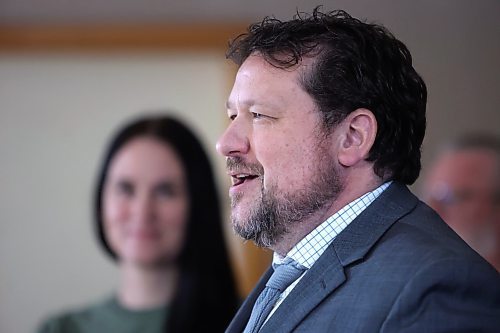 Simard said the province's $6-million investment in the new community centre demonstrates "a really strong commitment to get this thing done." (Matt Goerzen/The Brandon Sun)